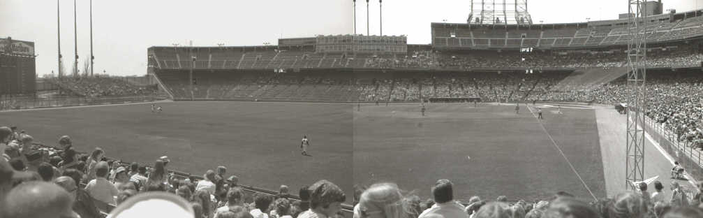Composite view from the bleachers (Source: LP, 1975)